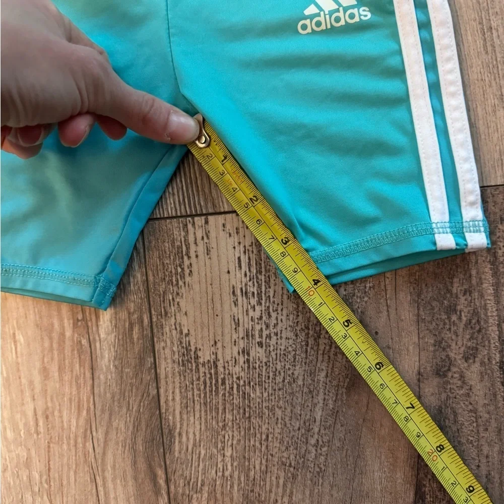 Adidas Toddler Blue and White Athletic Biker Shorts 24M